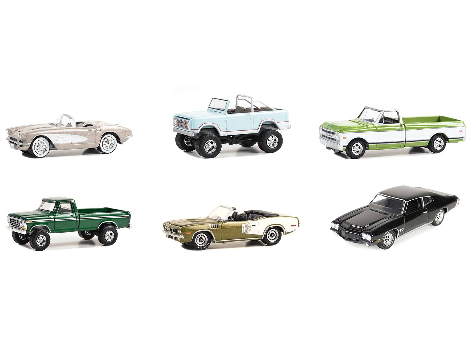 Angle. Greenlight - Barrett Jackson "Scottsdale Edition" Set of 6 Cars Series 13 1/64 Diecast Model Cars by Greenlight - Multicolor.