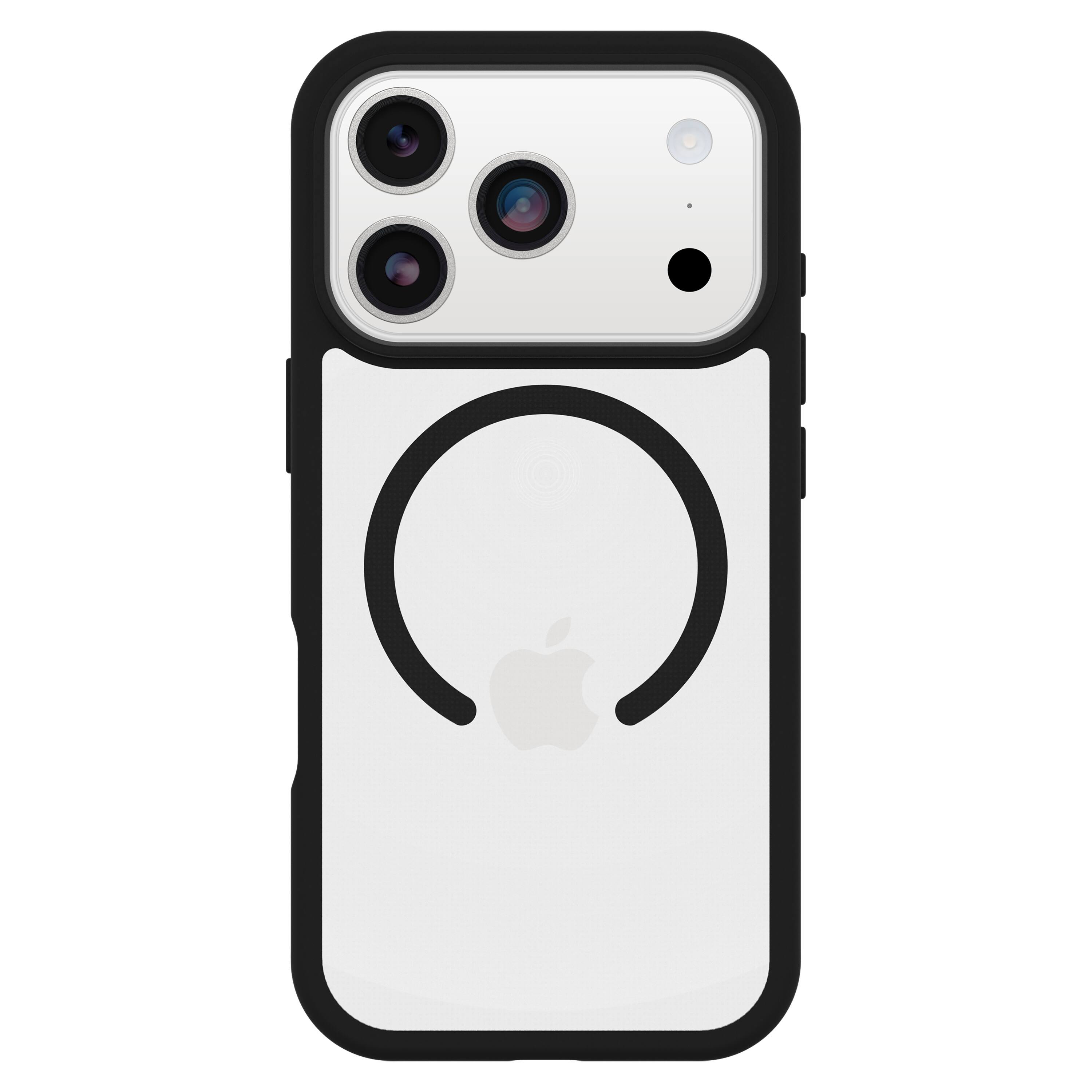 Angle. OtterBox - Profile Series Magnet Hard Shell for Apple iPhone 17 Pro - Black.