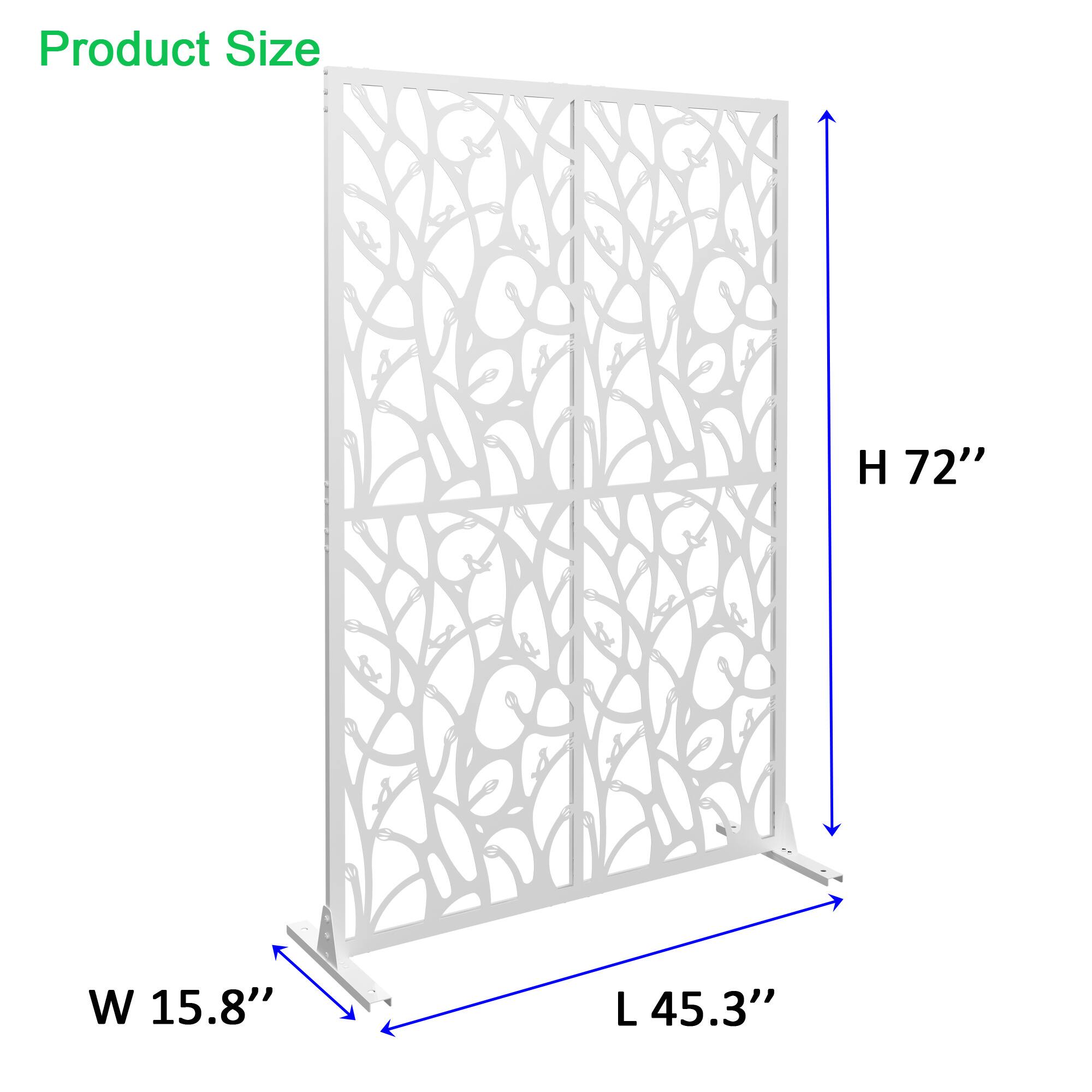 Product Size  
H 72"  
W 15.8"  
L 45.3"