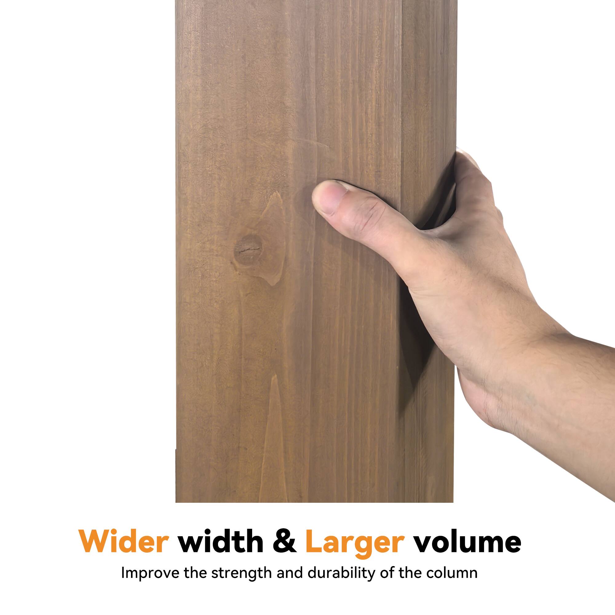 Wider width & Larger volume  
Improve the strength and durability of the column
