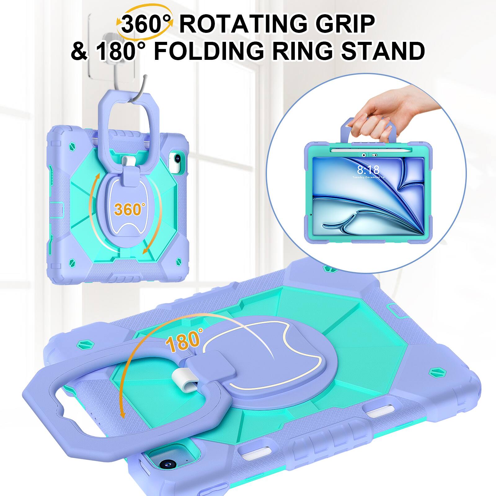 360° Rotating Grip & 180° Folding Ring Stand

8:18