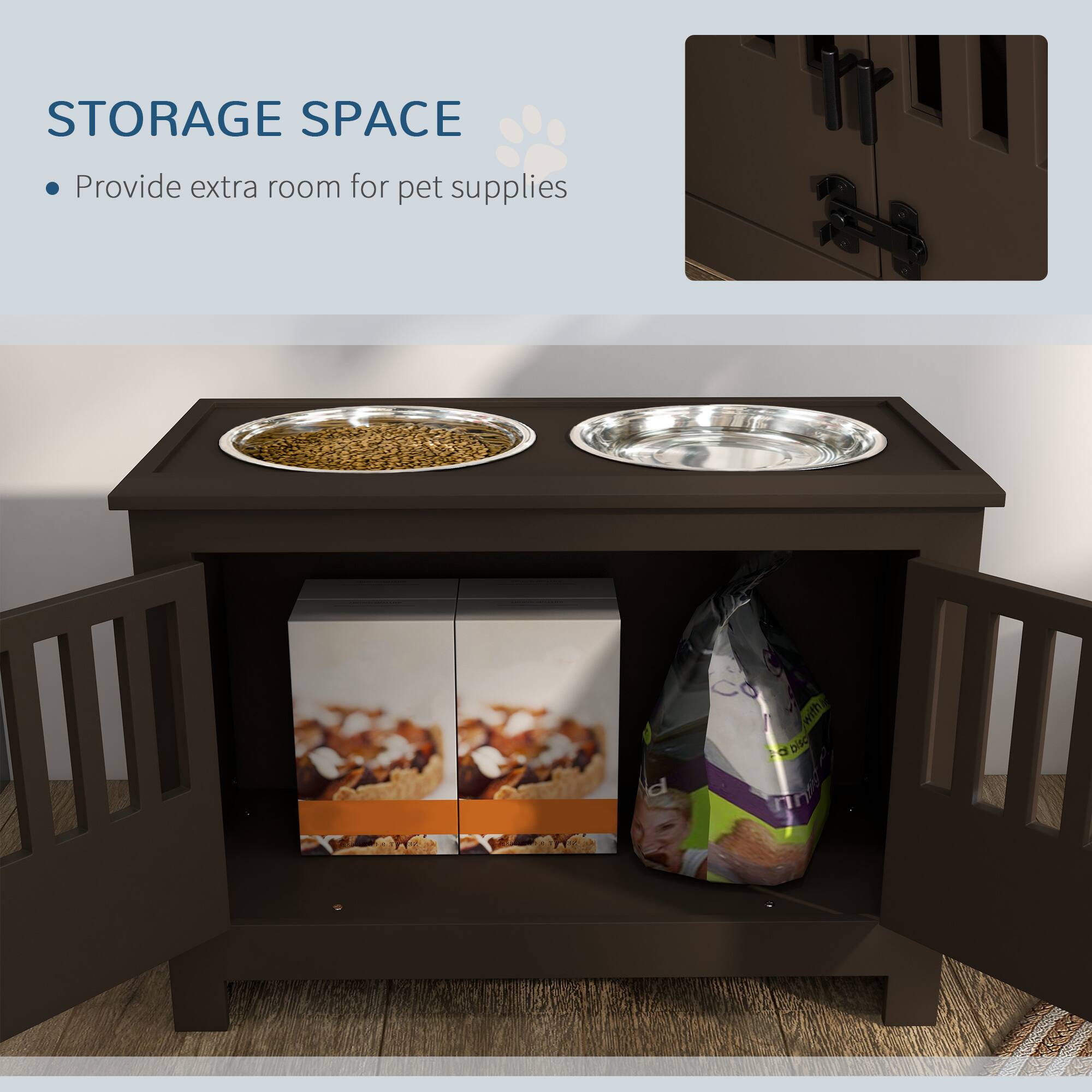 STORAGE SPACE  
• Provide extra room for pet supplies