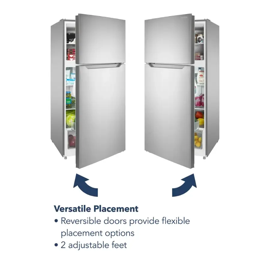 Versatile Placement Reversible doors provide flexible placement options 2 adjustable feet