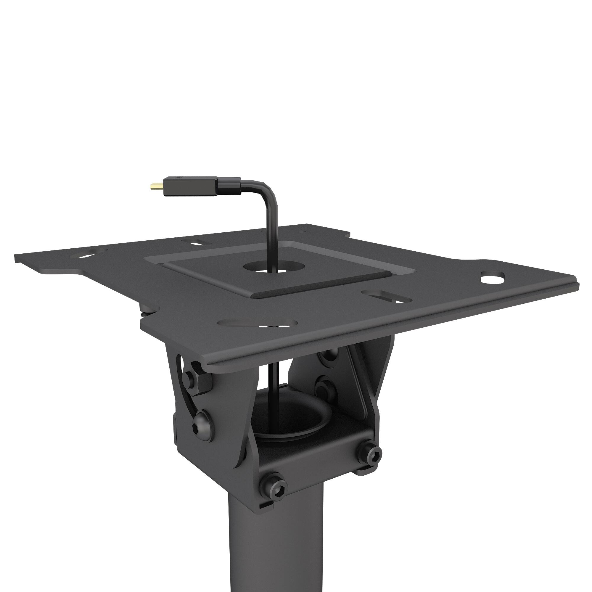 Alt View 6. Kanto - Menu Board Ceiling Mount System with Tilting Arms for 40" - 60" TVs, 3 Screens - Black.
