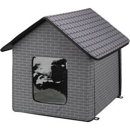 TRIXIE - Insulated Outdoor Pet House, Foldable, Waterproof Material - Gray