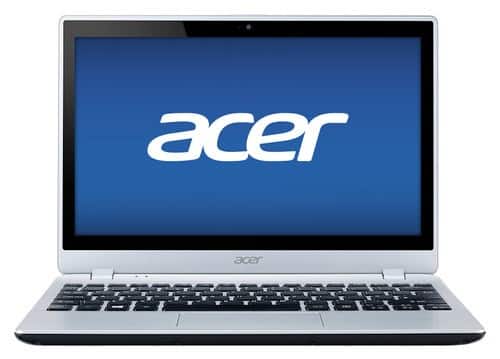 Front Standard. Acer - Aspire 11.6" Laptop - AMD A4-Series - 4GB Memory - 500GB Hard Drive - Silver.