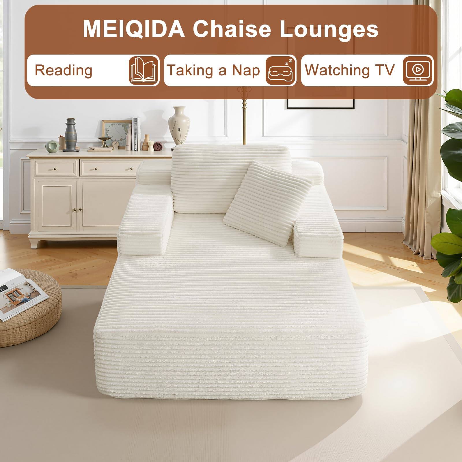 MEIQIDA Chaise Lounges

- Reading
- Taking a Nap
- Watching TV