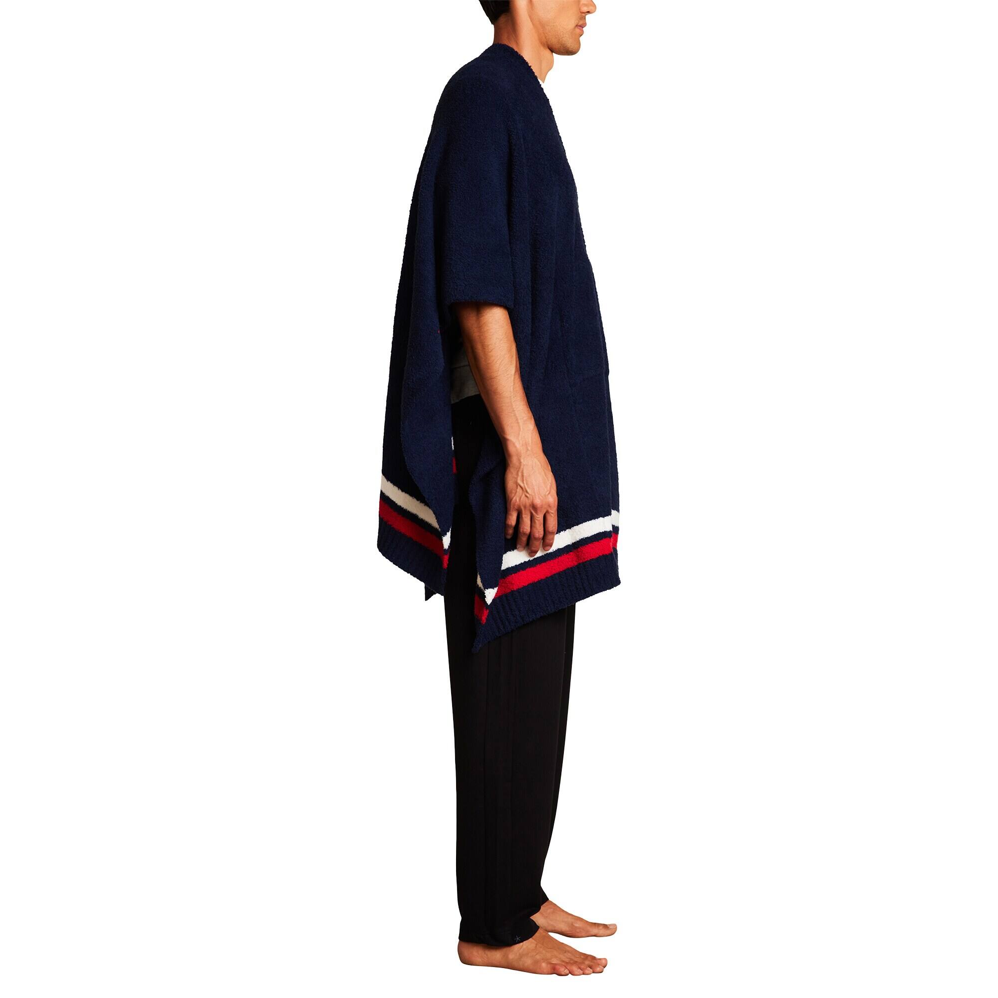 Alt View 2. Barefoot Dreams - Navy Atlanta Braves CozyChic 3-in-1 Poncho - Navy.