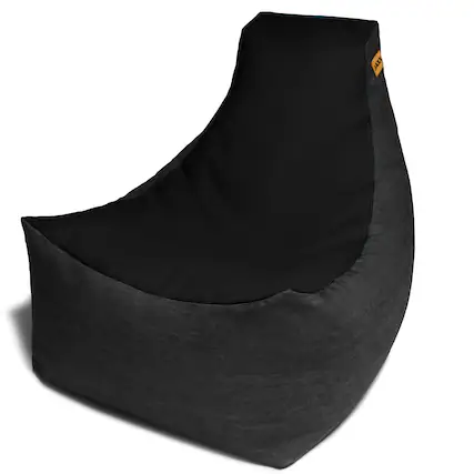 Front. Jaxx - Jaxx Pixel Gamer Chair - Game Room / Home Theater Bean Bag Chair, Black - Black.
