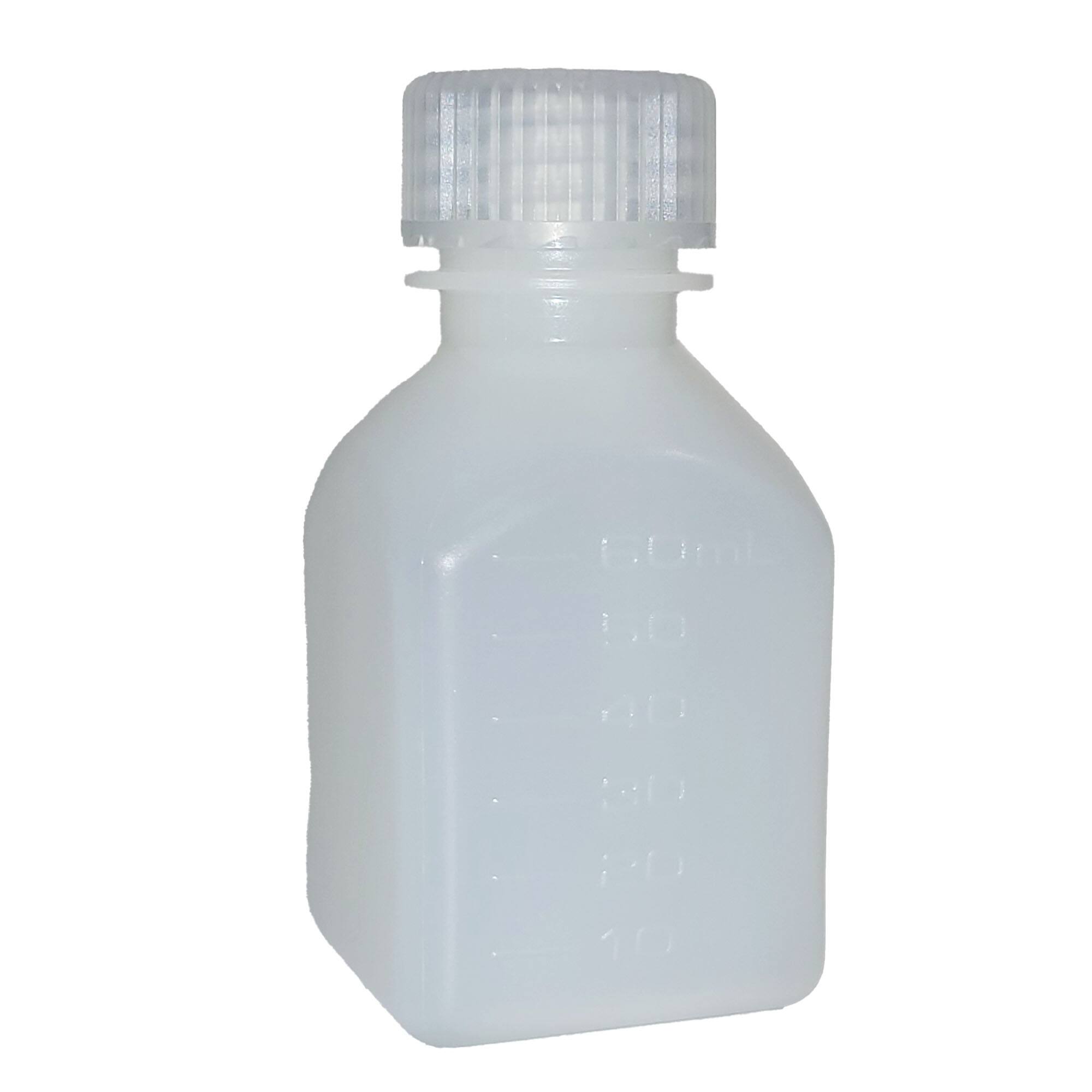 Front. Nalgene - Nalgene HDPE Narrow Mouth Square Bottle - 2 oz. - White - White.