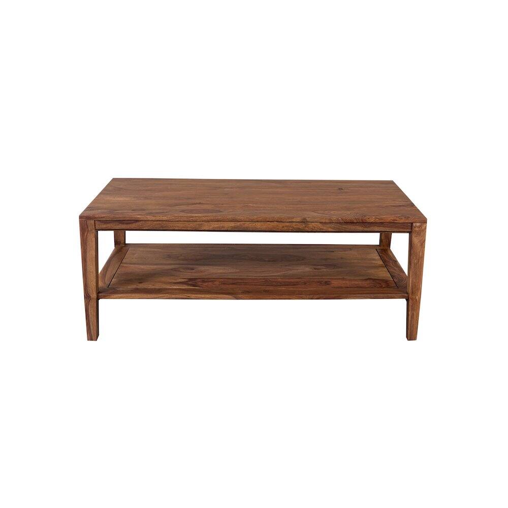 Left. Porter Designs - Fall River Solid Sheesham Wood Coffee Table - Natural.
