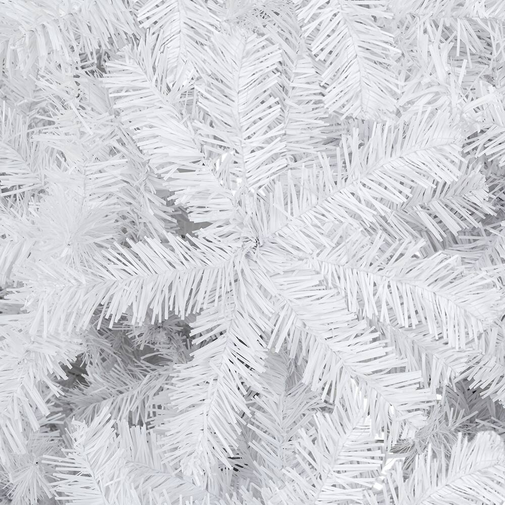 Alt View 2. VAVSEA - 8FT Flocked Artificial Christmas Tree with Lights 1349 Tips White Snow Xmas Pine Tree with Metal Stand for Holiday Decor - White.