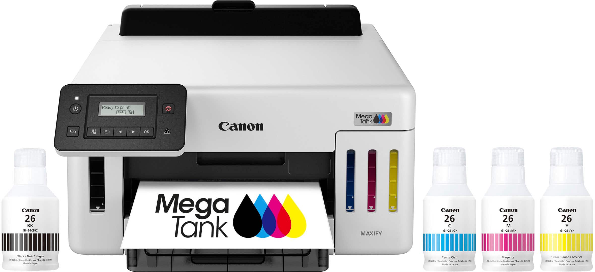 Canon - Mega Tank GX5120 Wireless SuperTank Inkjet Printer - White - Front_Zoom