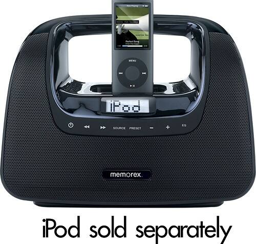 Front Standard. Memorex - Refurbished Portable Boombox with Built-In Apple® iPod® Dock.
