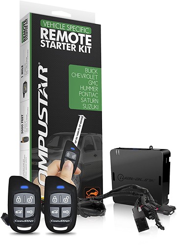  CompuStar - Remote Start Kit for Most Buick, Chevrolet, GMC, Hummer, Pontiac, Saturn and Suzuki Vehicles - Black/Green