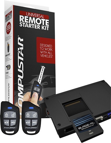  CompuStar - Remote Start Kit for Most Vehicles - Black/Red