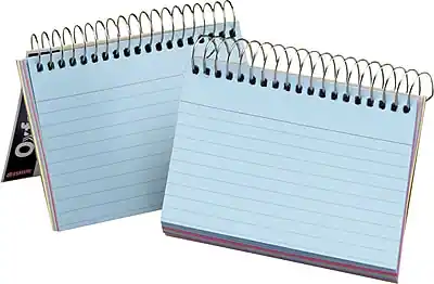 Front. Oxford - Oxford Spiral 4" x 6" Index Cards, Ruled, Assorted Colors (50/Pack) - Assorted.