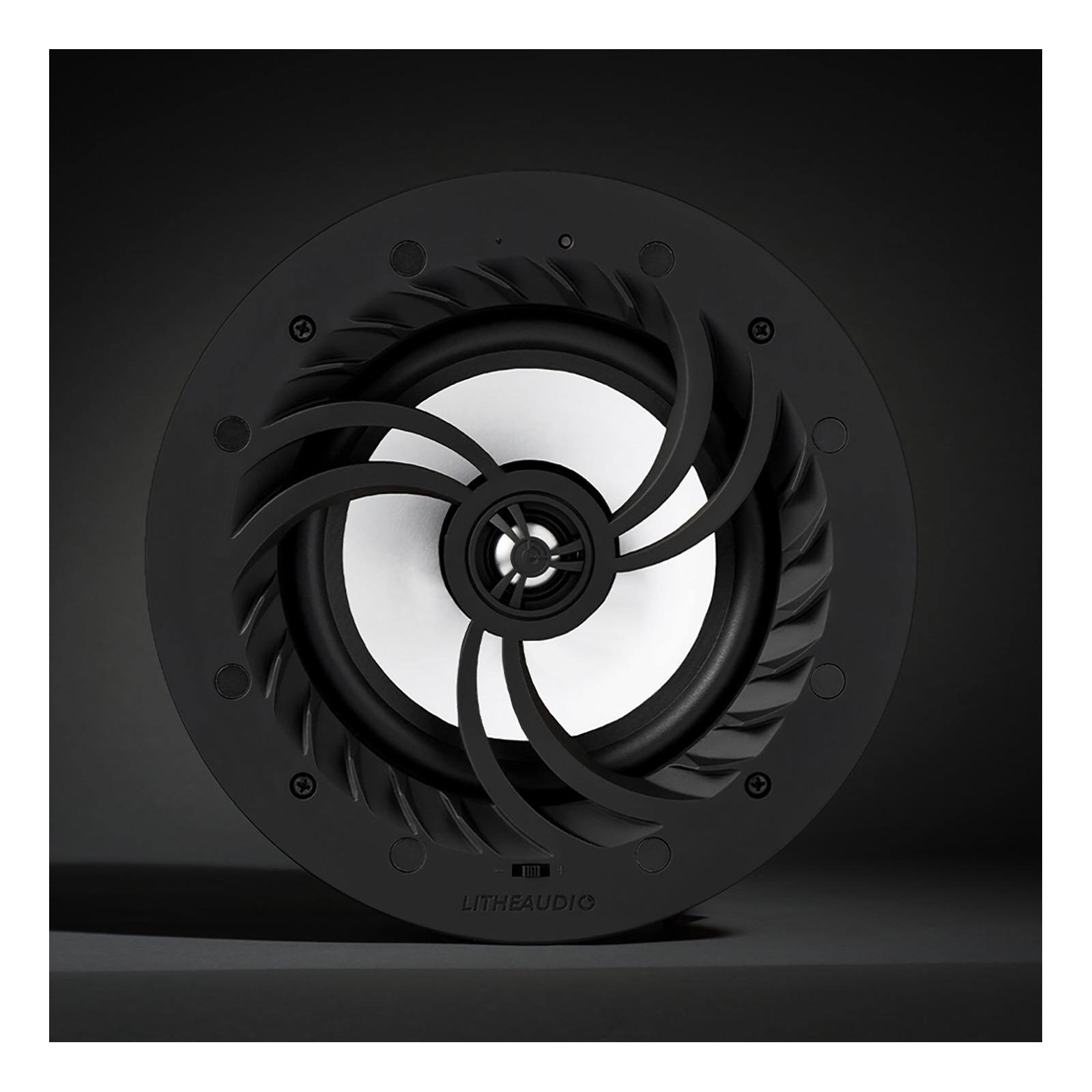 Alt View 1. Lithe Audio - Pro Series IP44 Bluetooth & Wi-Fi Ceiling Speaker (Pair) - Black.