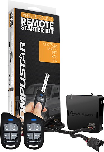  CompuStar - T-Harness Remote Start Kit for Most Dodge, Jeep and Chrysler Vehicles - Black/Orange