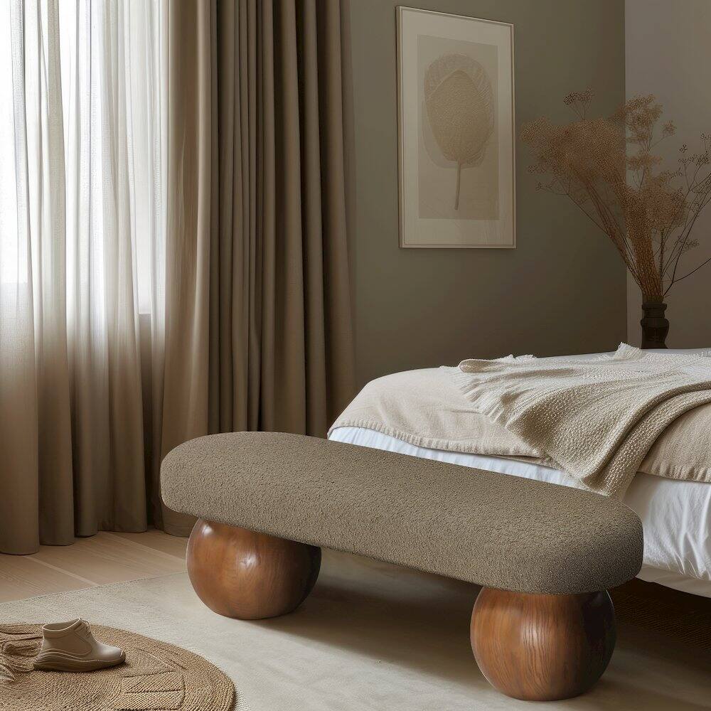Alt View 1. Meridian Furniture - Bowie Olive Bench - Green.