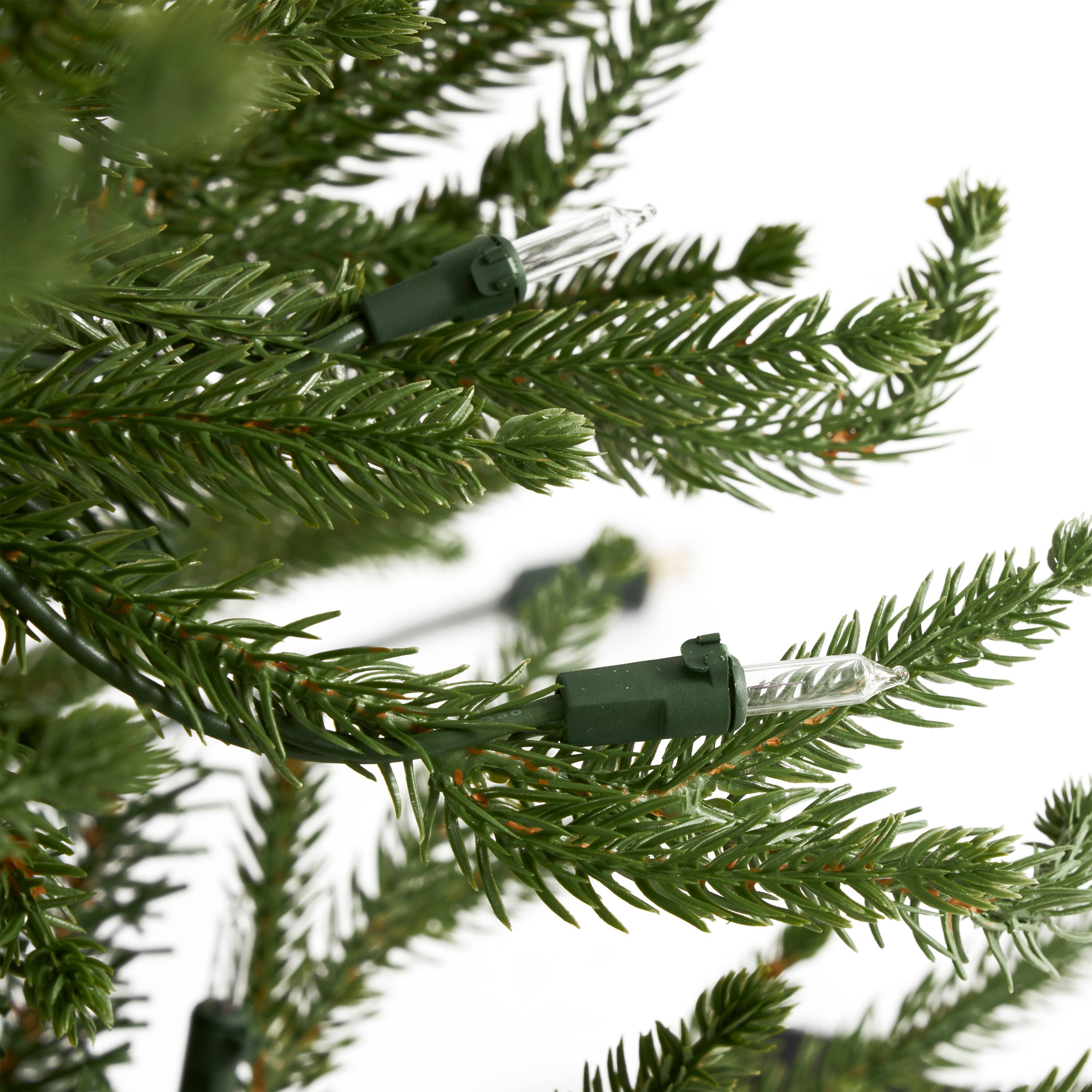 Alt View 7. National Tree Company - National Tree Company Montgomery 6.5' Prelit Half Christmas Tree 300 Clear Light - Green.