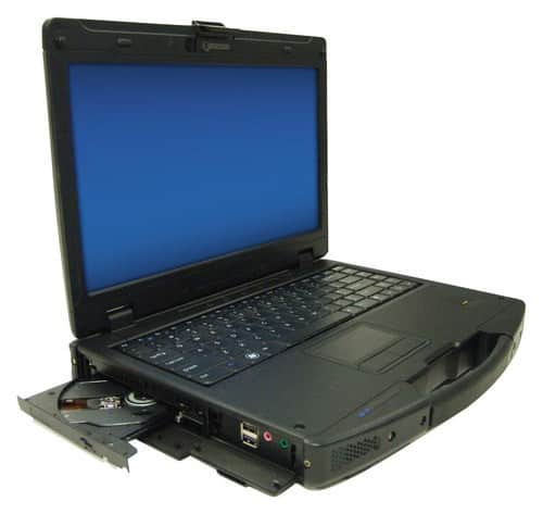 Front Standard. GammaTech - DURABOOK 14" Laptop - 8GB Memory - 500GB Hard Drive - Silver/Black.