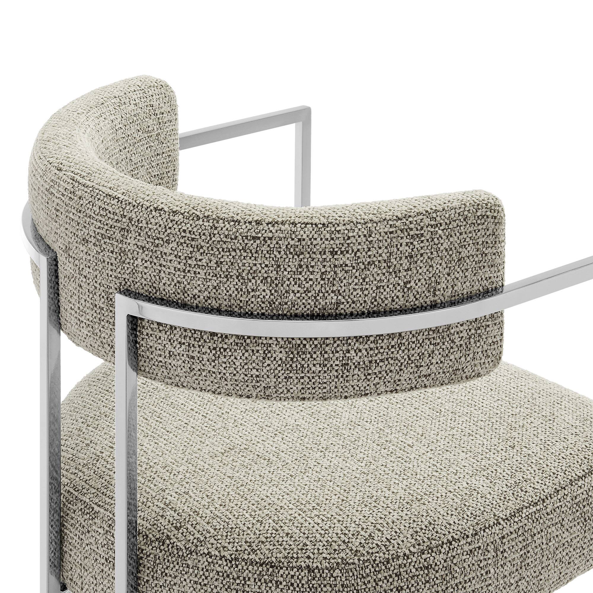 Alt View 4. Modway - Huron Curved Back Fabric and Metal Dining Accent Chair by Modway - Brown.