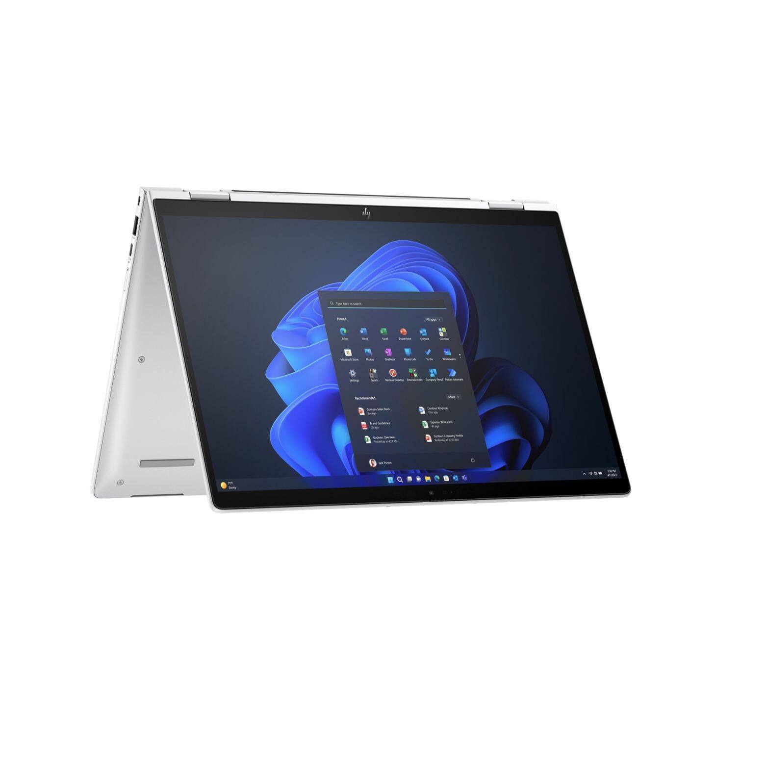 Alt View 2. HP - HP Elite Laptop Computer 14" 2.8K Touch Screen Intel Core Ultra 7 32 GB memory;1 - Silver.