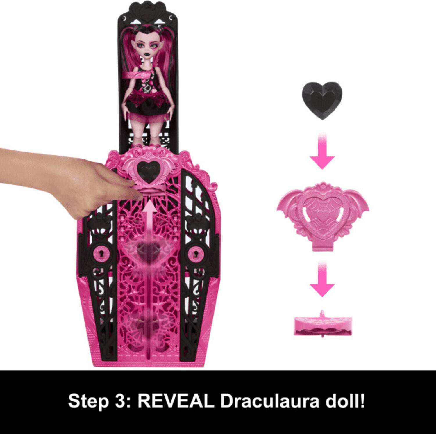 Step 3: REVEAL Draculaura doll!