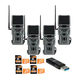 Spypoint - FLEX-S DARK Cellular Night Vision Trail Camera (Gray) Bundle