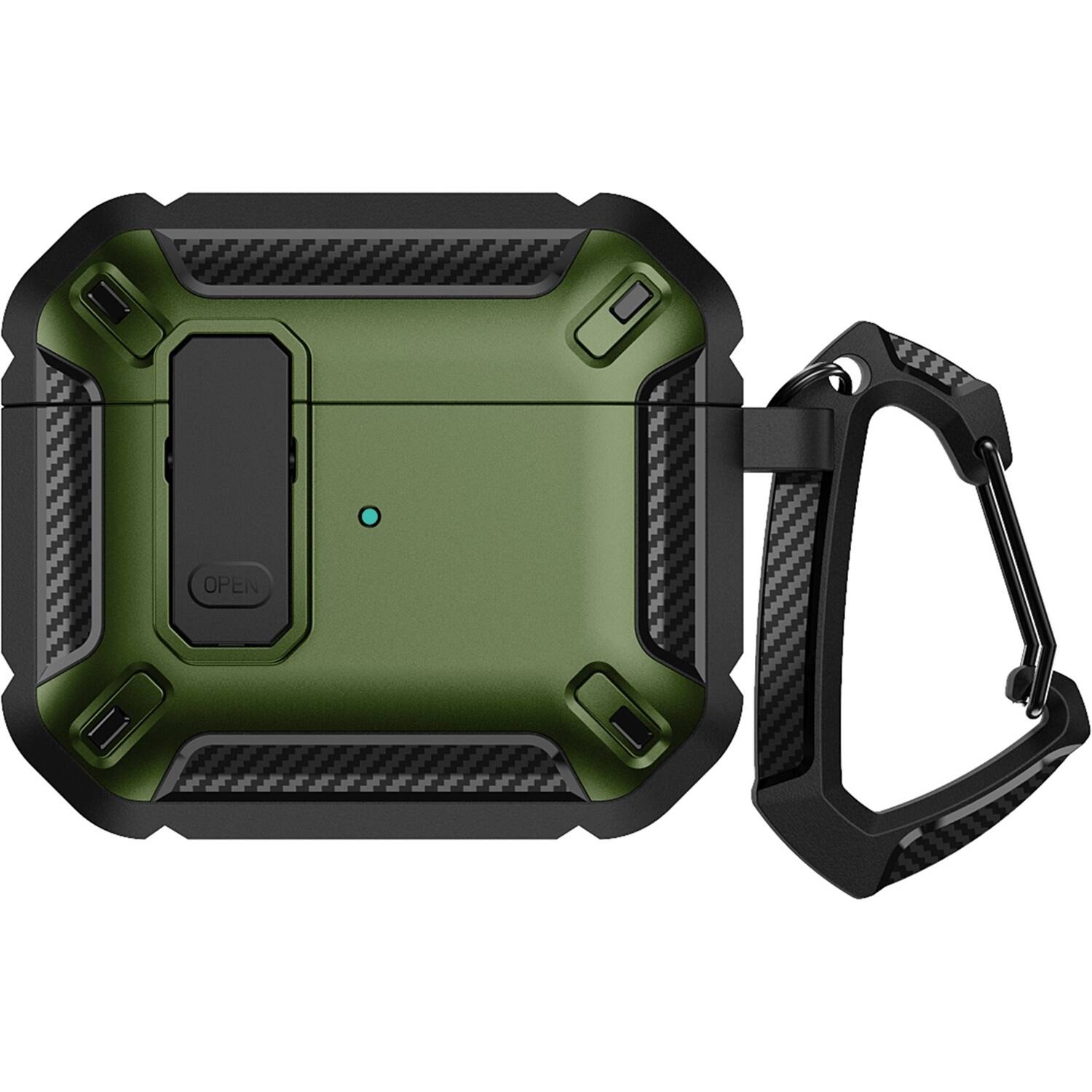 SaharaCase - Raider Series Heavy-Duty Case for Apple AirPods 4 and AirPods 4 with Active Noise Cancellation - Cactus Green