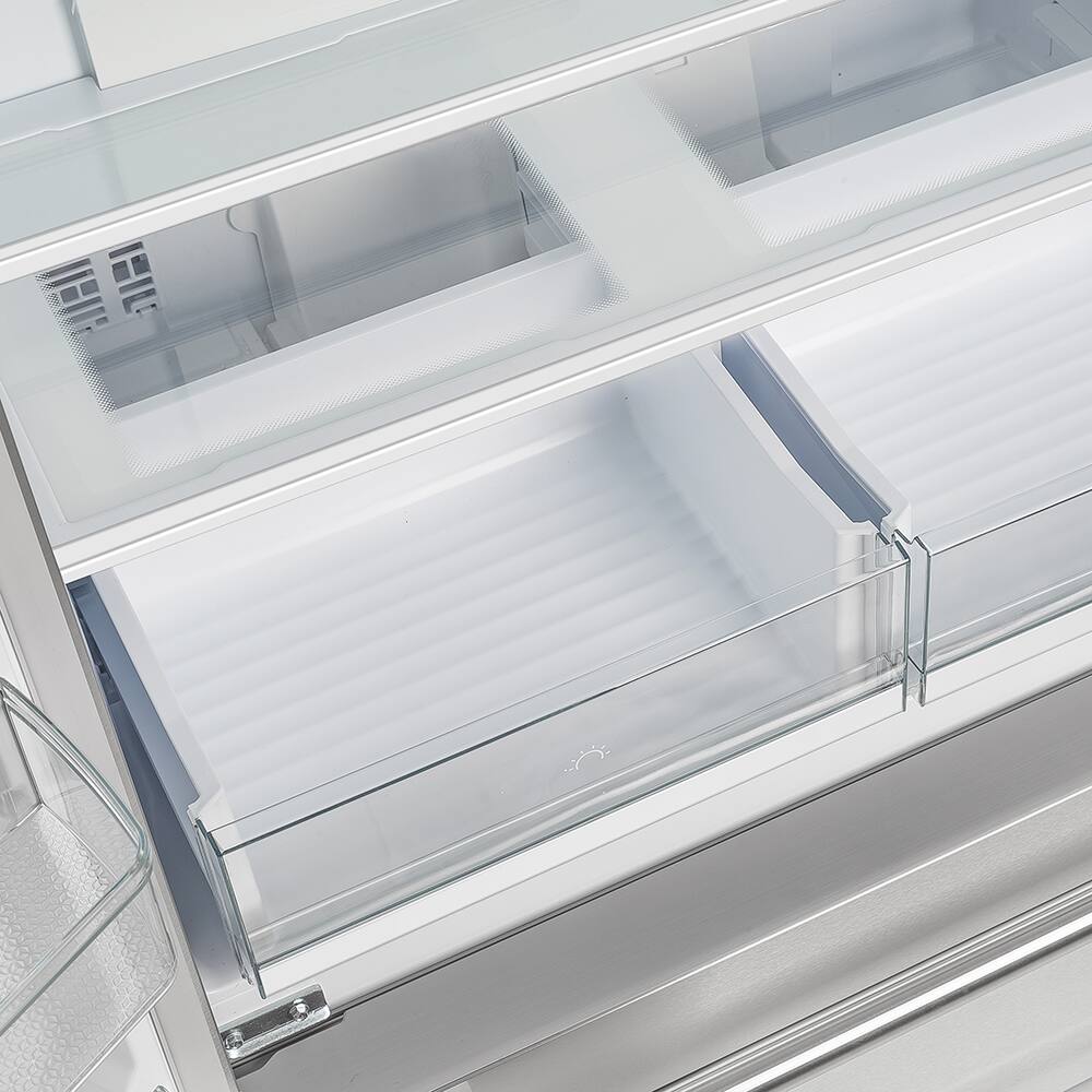 Alt View 8. Forno Appliances - Moena 19.2 Cu. Ft. Built-In French Door Refrigerator with Decorative Trim Grill - Stainless Steel VCM.