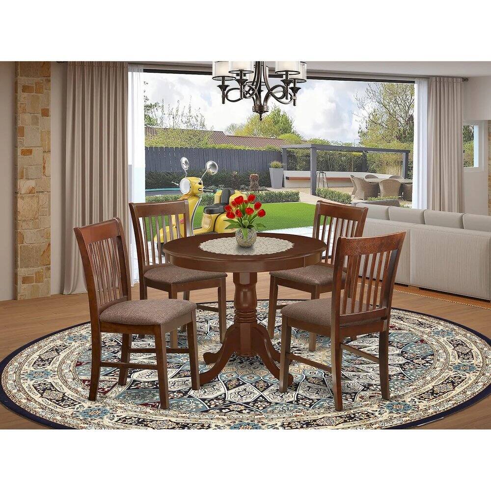 Alt View 1. East West Furniture - Dining Room Set Mahogany - Mahogany.