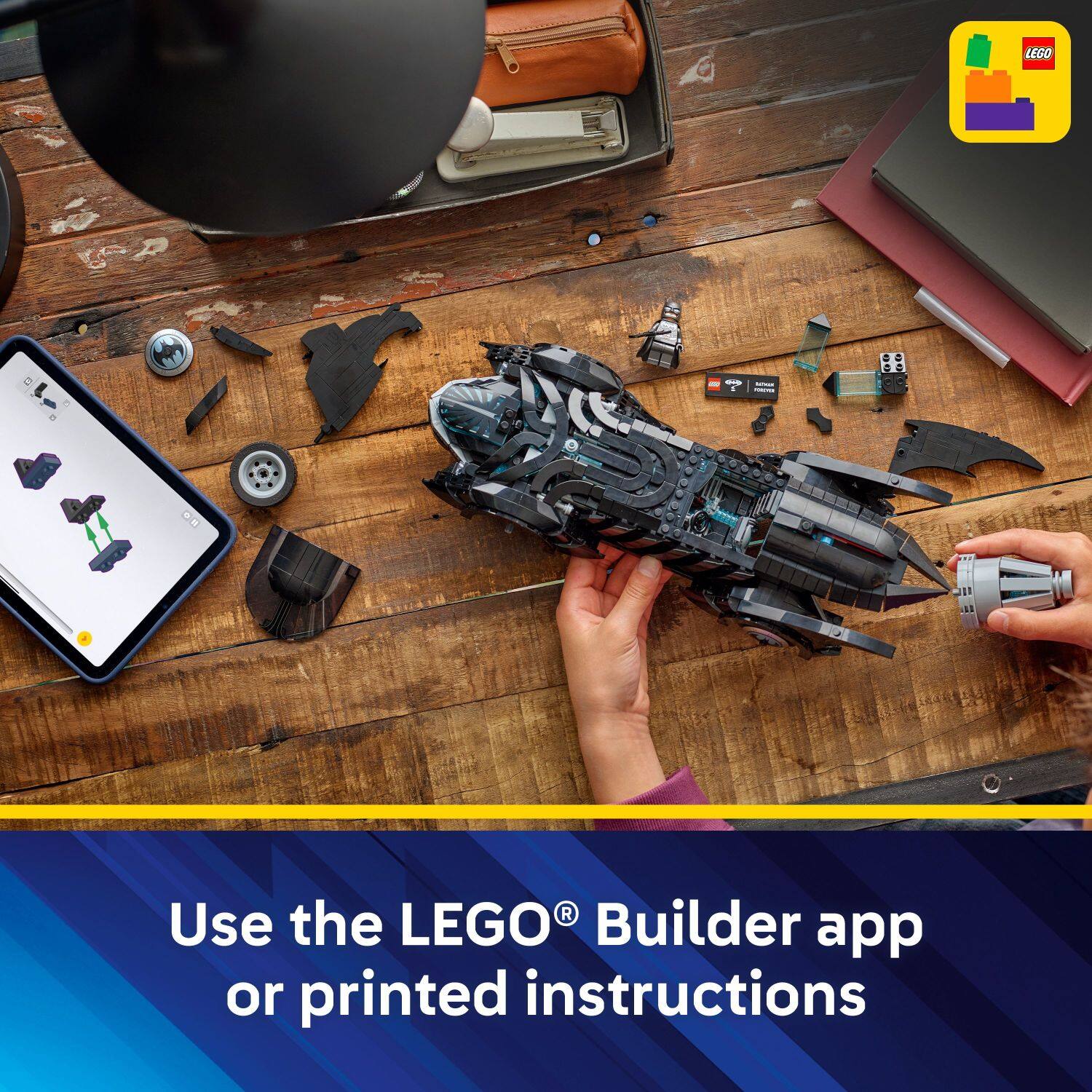 LEGO® Builder app or printed instructions