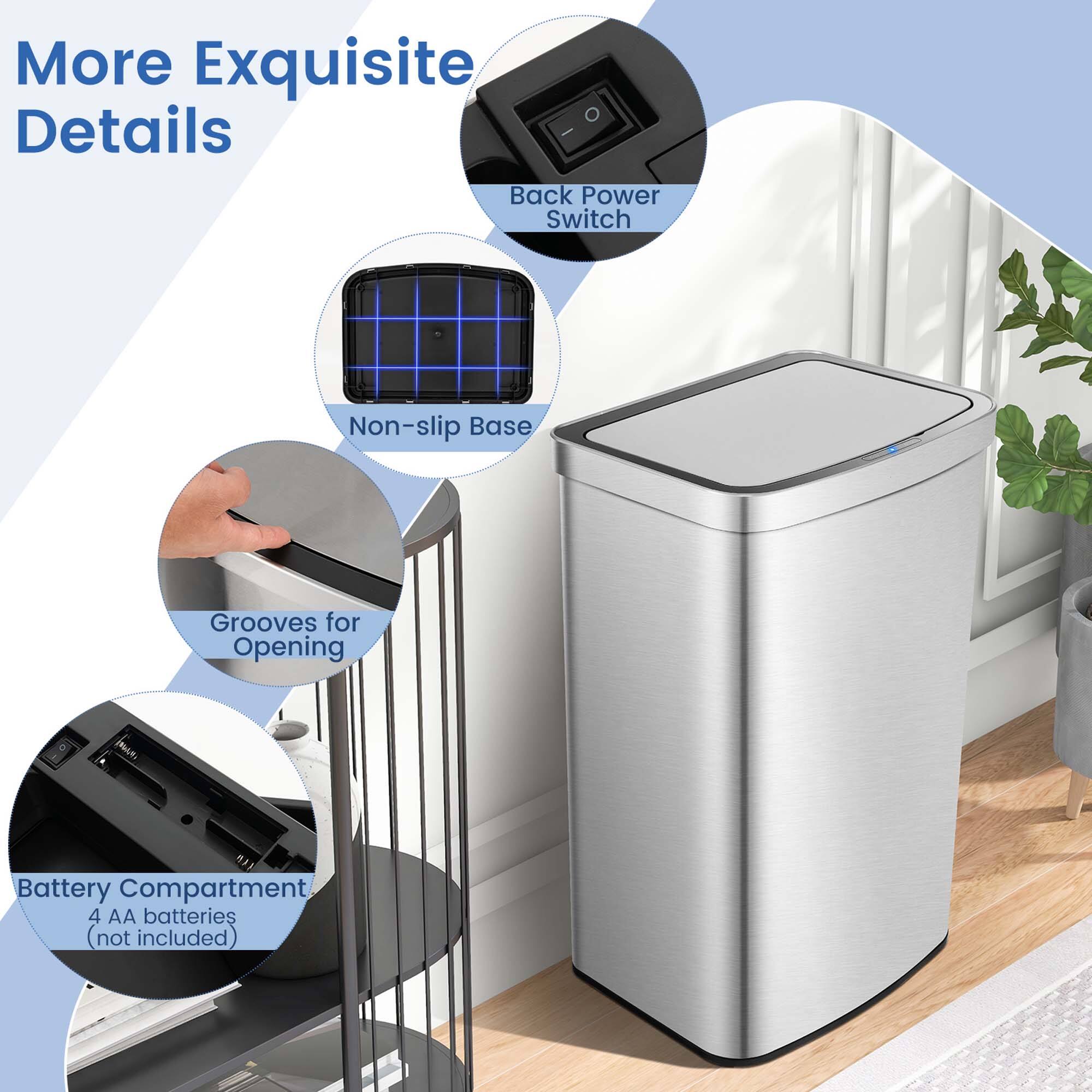 More Exquisite Details

- Back Power Switch
- Non-slip Base
- Grooves for Opening
- Battery Compartment: 4 AA batteries (not included)