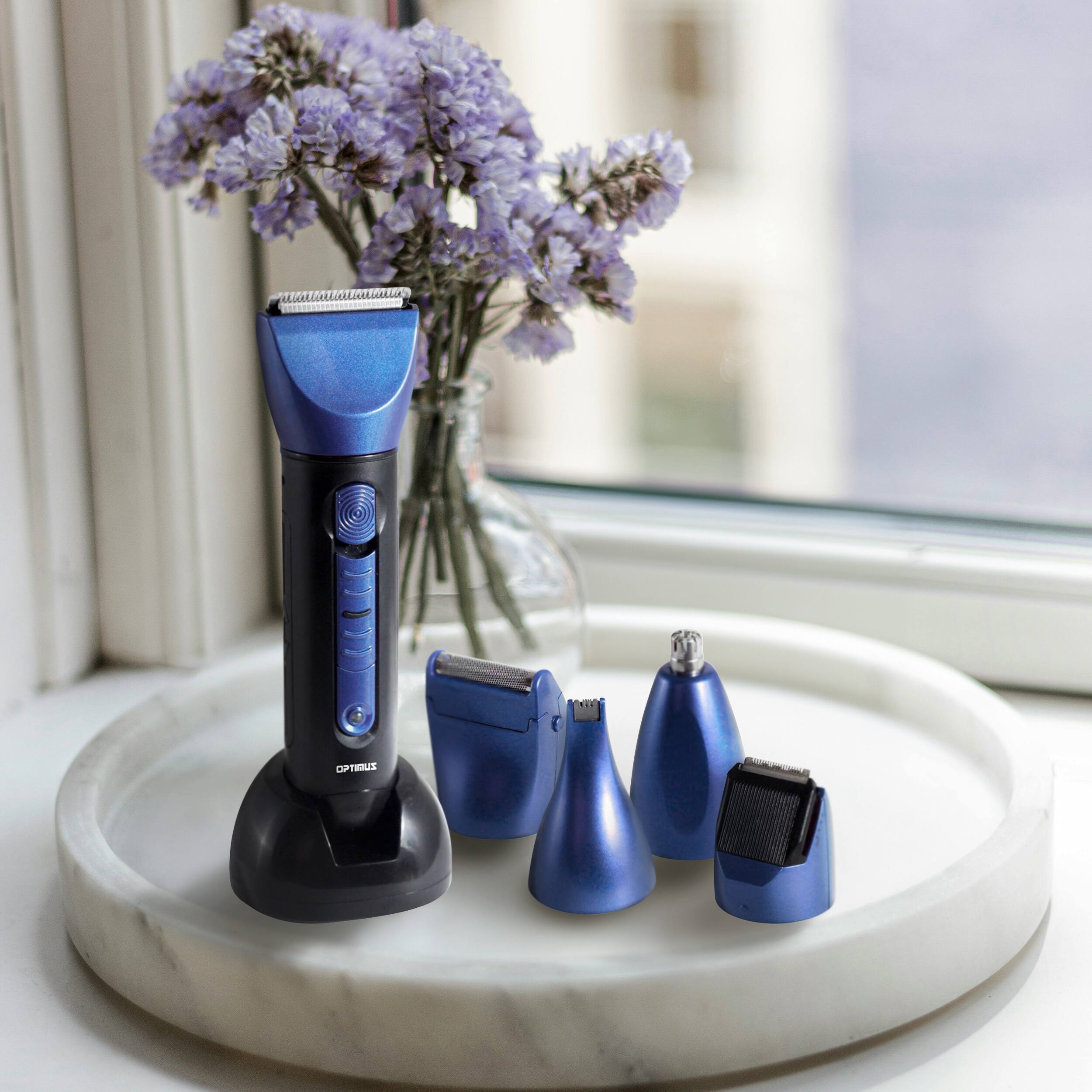 Alt View 3. Optimus - Optimus 15 Piece Wet/Dry Multi Use Clipper and Trimmer, Blue/Black by Optimus.