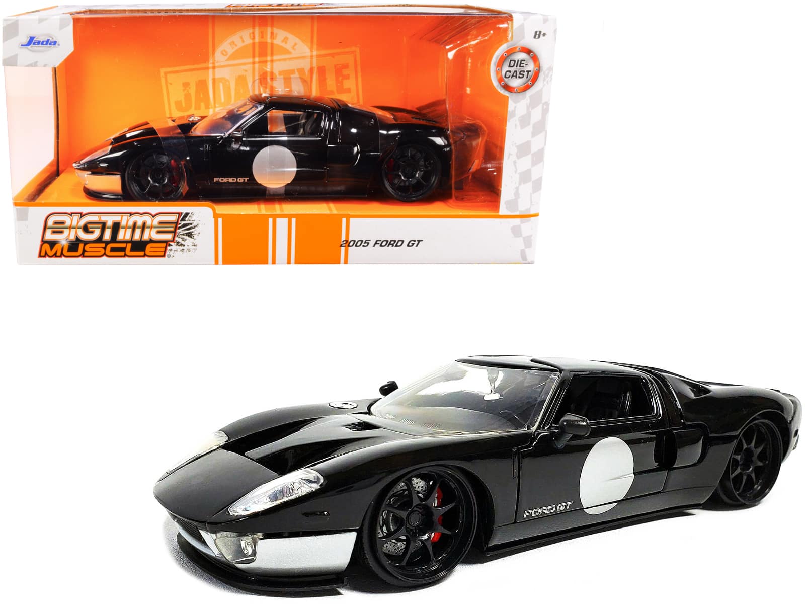 "2005 Ford GT Black and Silver ""Bigtime Muscle"" Series 1/24 Diecast Model Car by Jada" price history on PriceWatchPro
