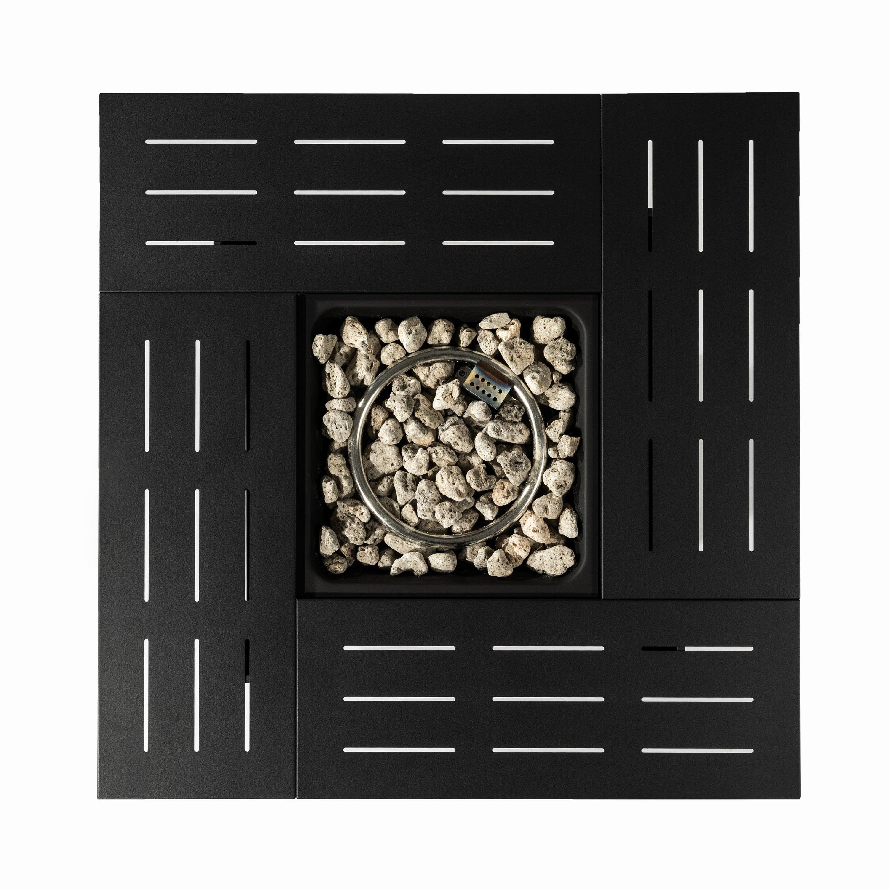 Alt View 10. Boyel Living - 34 Inch Rectangular Outdoor Propane Fire Pit Table with Steel Construction - Black.