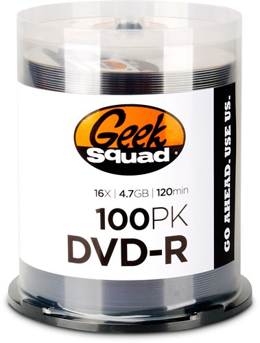  Geek Squad® - 100-Pack 16x DVD-R Disc Spindle
