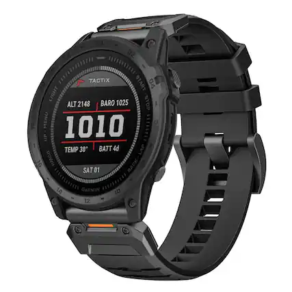 24 22 02 TACTIX START 20 04 LIGHT ALT 2148 BARO 1025 STOP 18 MENU 1010 06 UP TEMP 30 BATT 4d LAP 16 DOWN BACK 08 SAT 01 14 GARMIN 10 - - 12