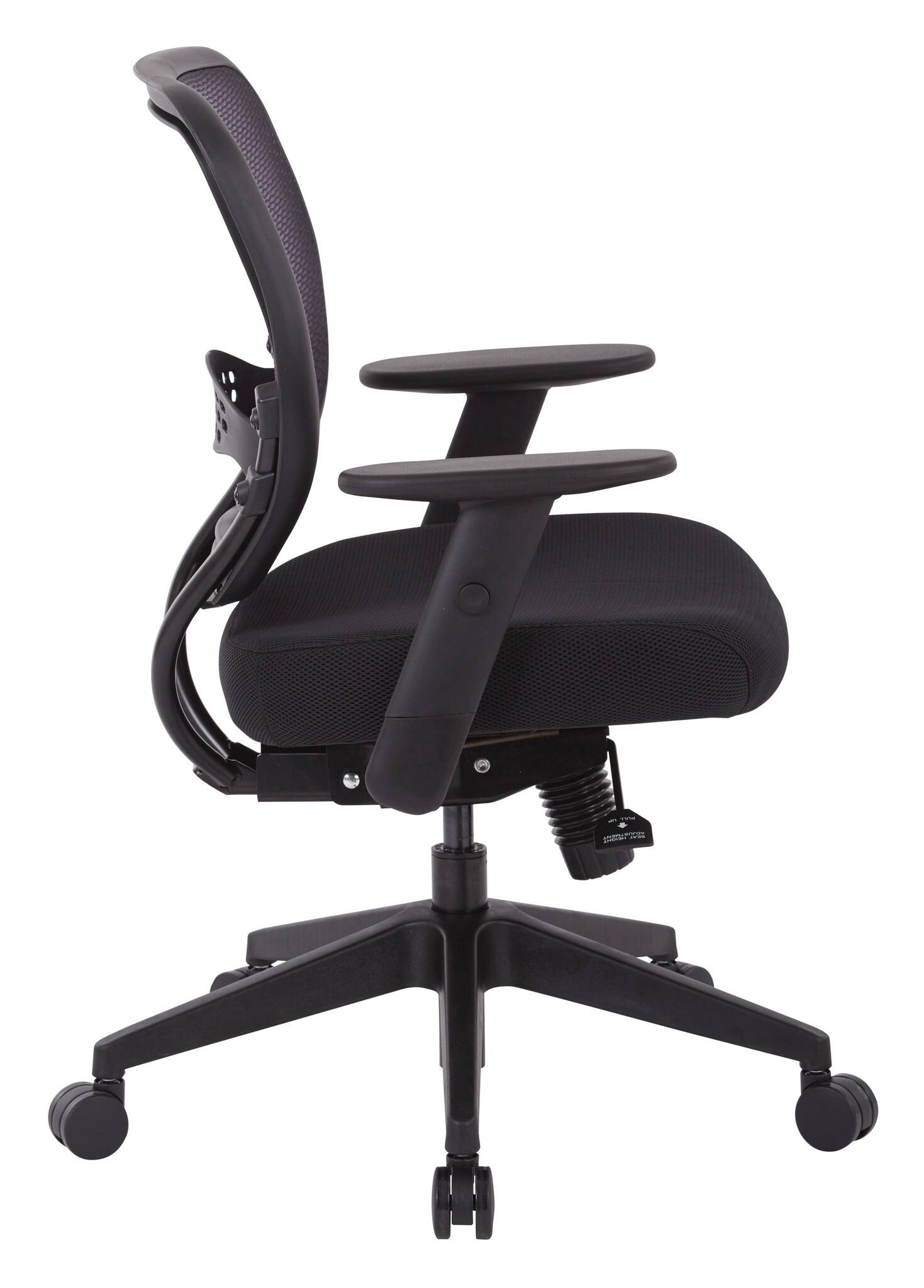 Alt View 1. Office Star Products - Air Grid® and Mesh Office Chair - Black.