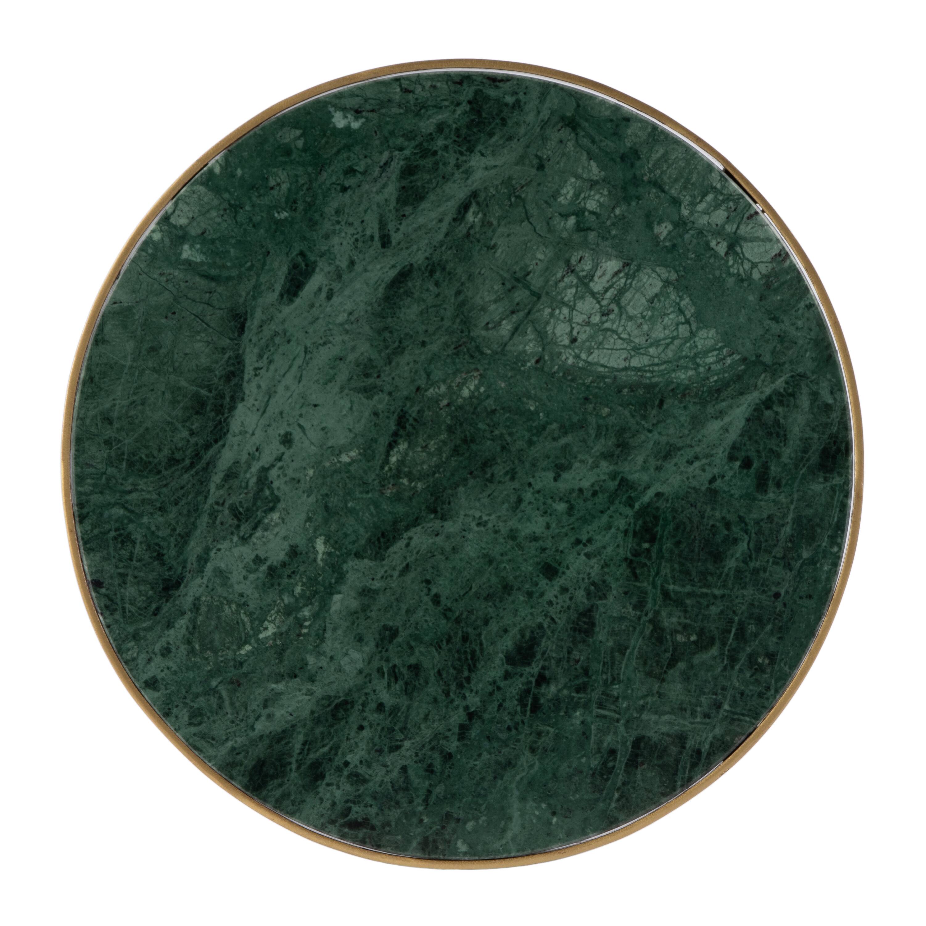 Alt View 5. Butler Specialty - Hager 16 in. W Round Marble & Metal Side Table - Green.