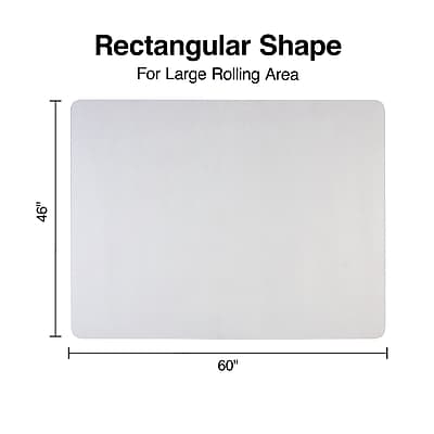 Rectangular Shape  
For Large Rolling Area  

46" x 60"