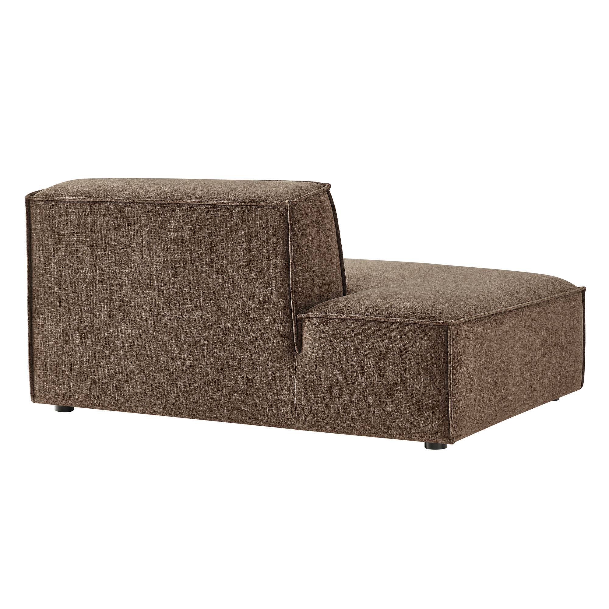 Alt View 5. Modway - Restore Performance Fabric Upholstered Left-Facing Armless Modular Chaise by Modway - Mocha.