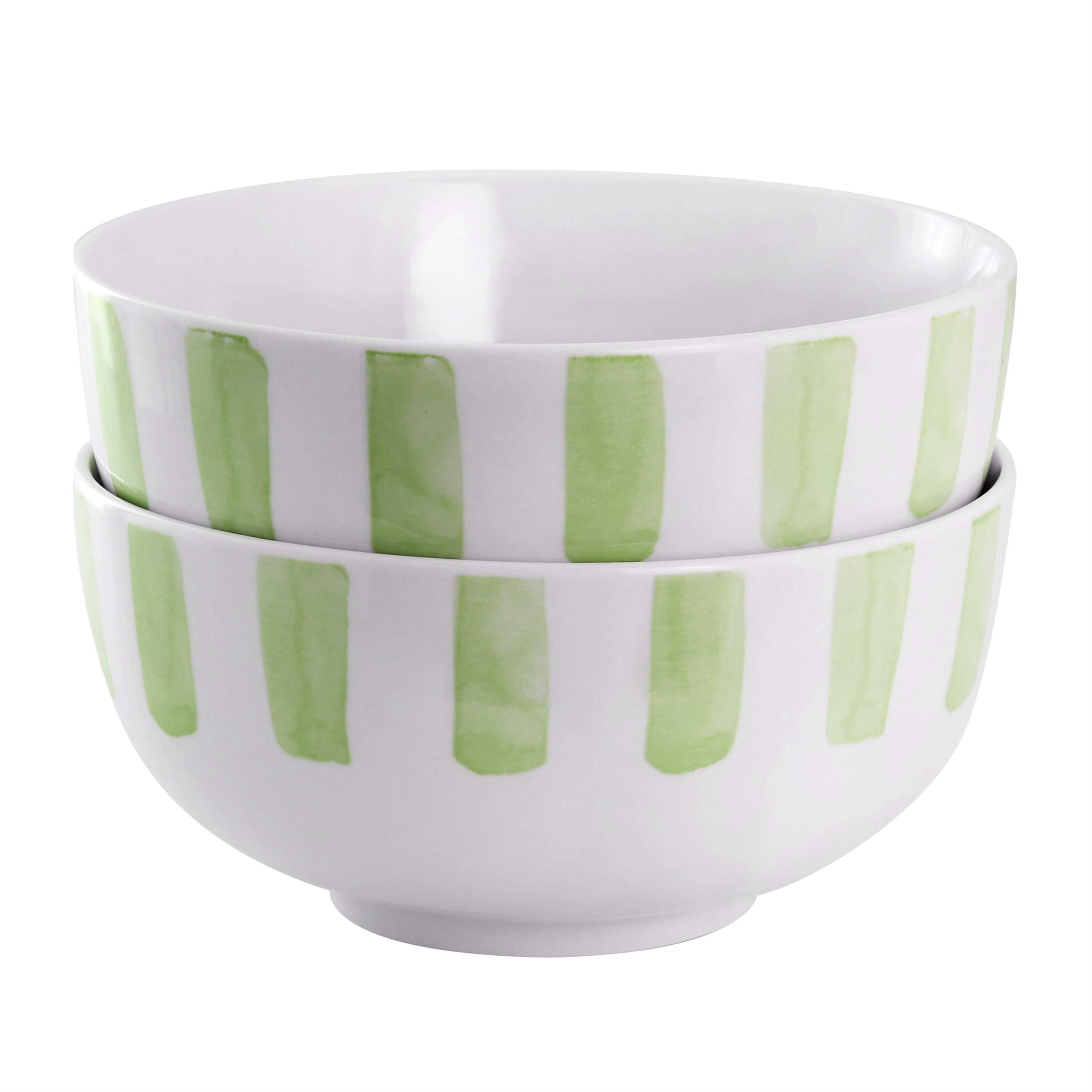 Gibson - Home Pacific Waves 2 Piece Fine Ceramic Cereal Bowl Set - Green price history on PriceWatchPro
