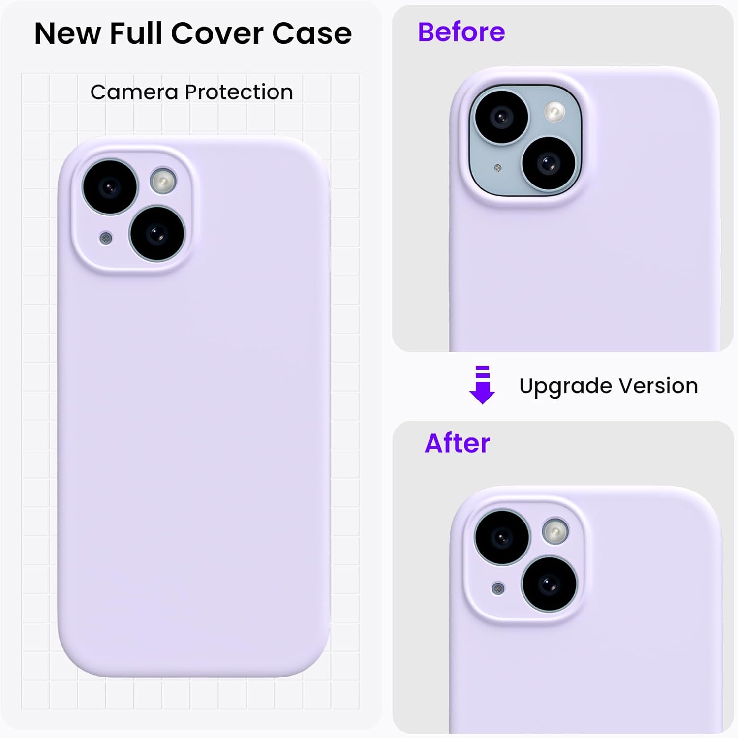 New Full Cover Case
Before
Upgrade Version
After
Camera Protection