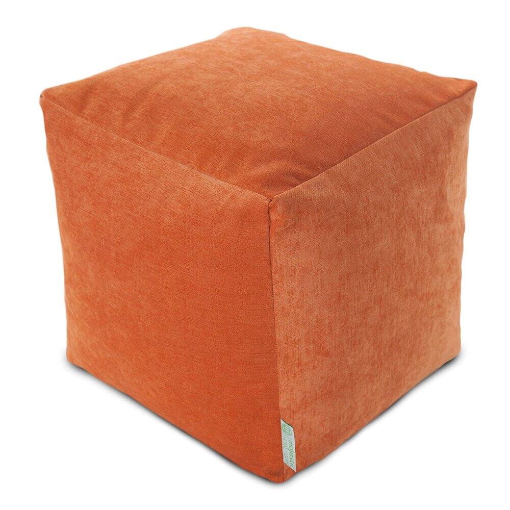 Front. Majestic Home - Cube Pouf Villa Orange - Orange.