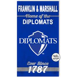 Jardine - Franklin & Marshall Diplomats 11" x 20" Indoor/Outdoor Home Of The Sign - Blue