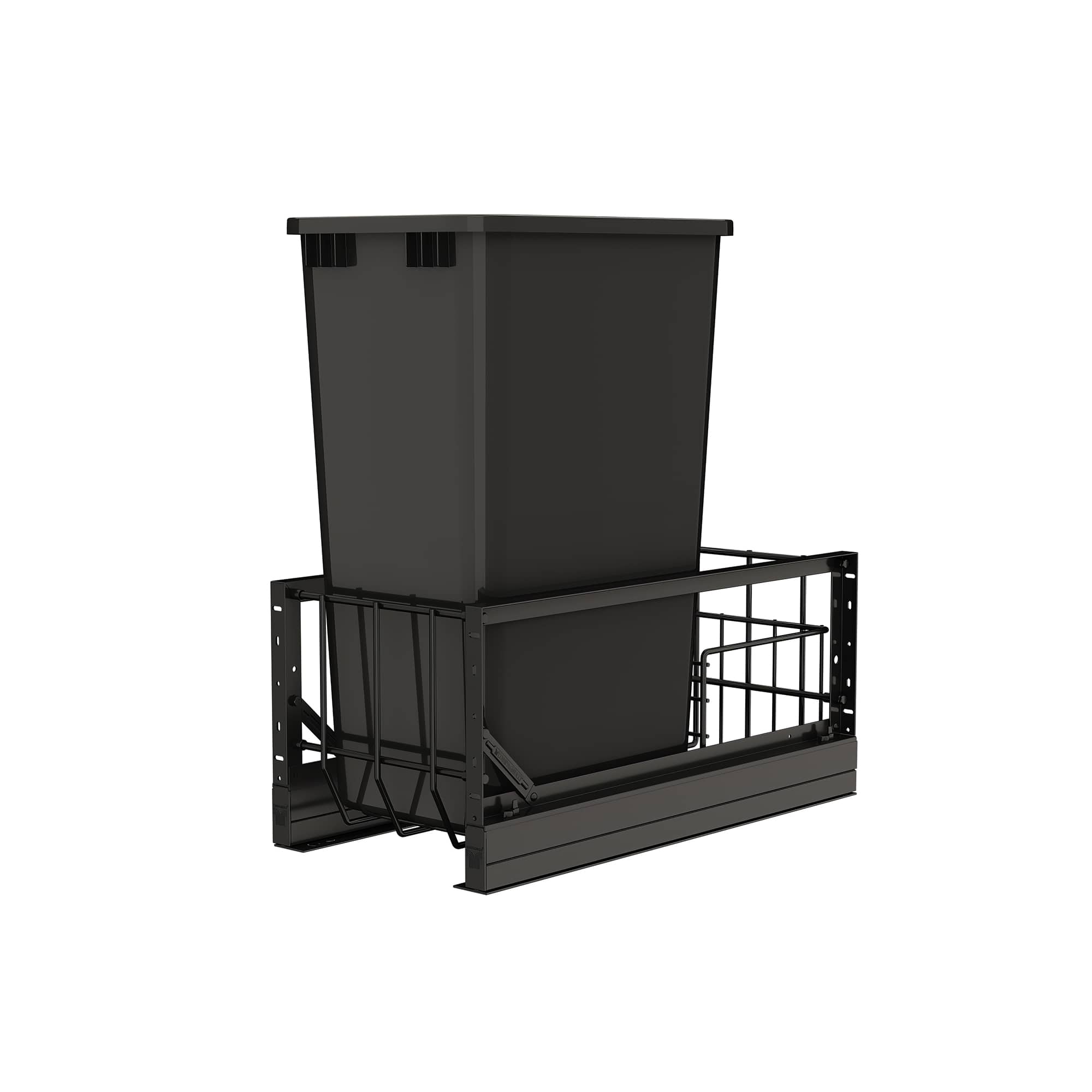 Rev-A-Shelf - Single Pullout 50 qt. Kitchen Trash Can, Soft-Close, 5349-1550DM-118 - Black price history on PriceWatchPro