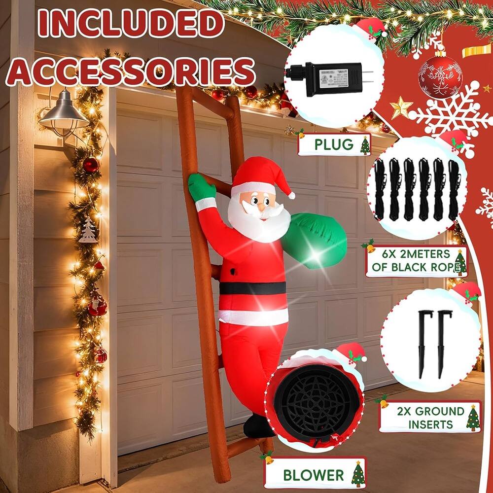 INCLUDED ACCESSORIES

- PLUG
- 6X 2 METERS OF BLACK ROPE
- 2X GROUND INSERTS
- BLOWER